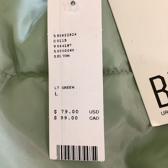 NWT UO BDG Charlie Barrel Sleeve Green Bomber Jacket Women’s Size Large - Picture 14 of 16
